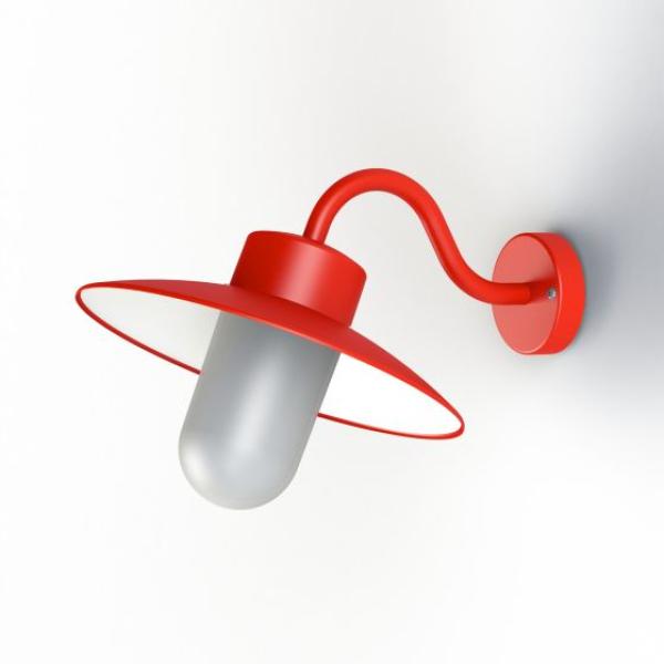 Mattglas verkehrsrot